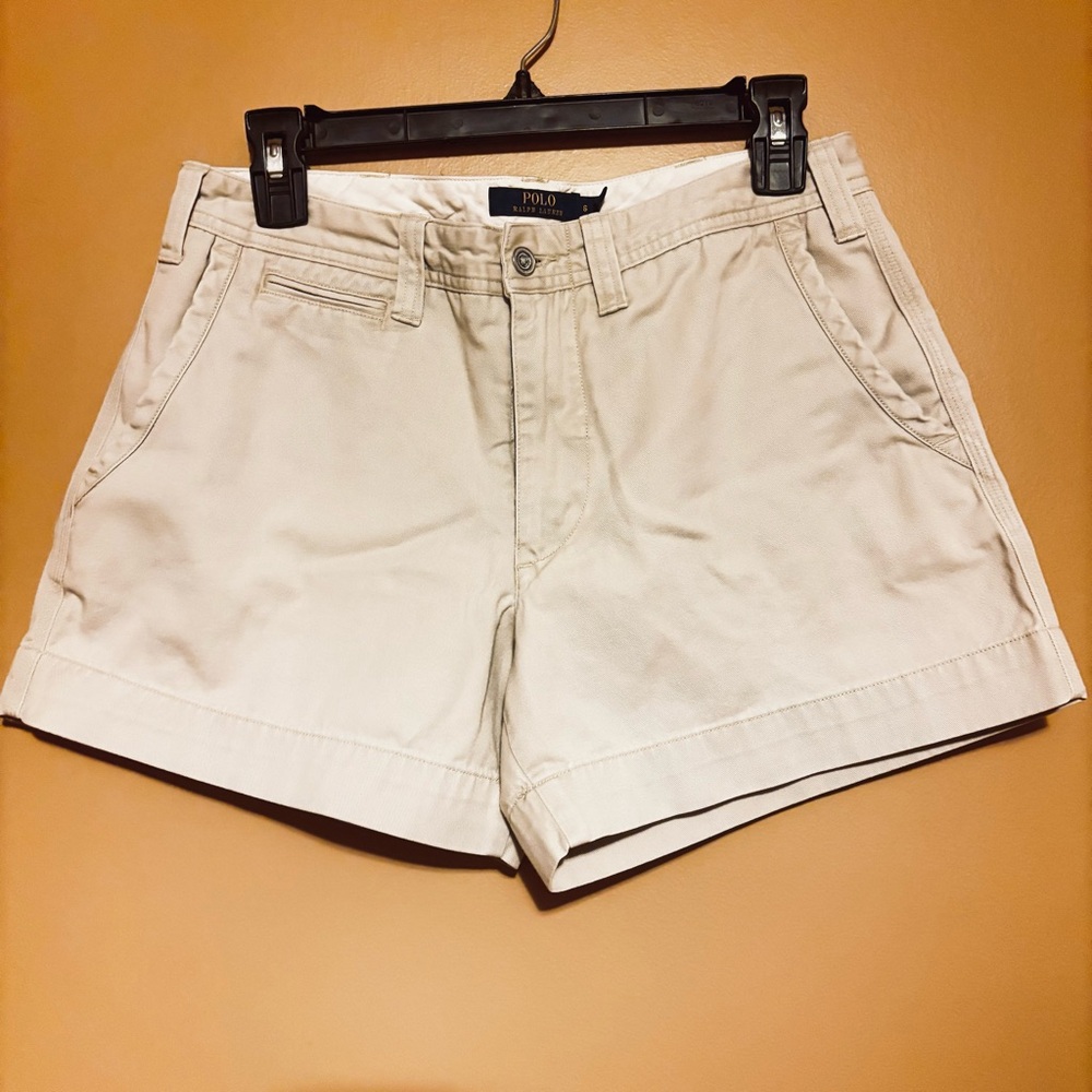 Ladies khaki polo shorts in EUC
